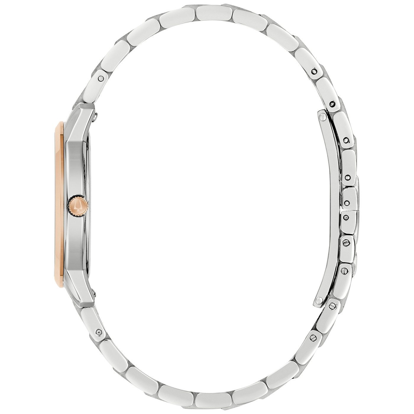 Bulova Quarzuhr Sutton 98M140, Armbanduhr, Damenuhr, Edelstahlarmband, analog, Datum