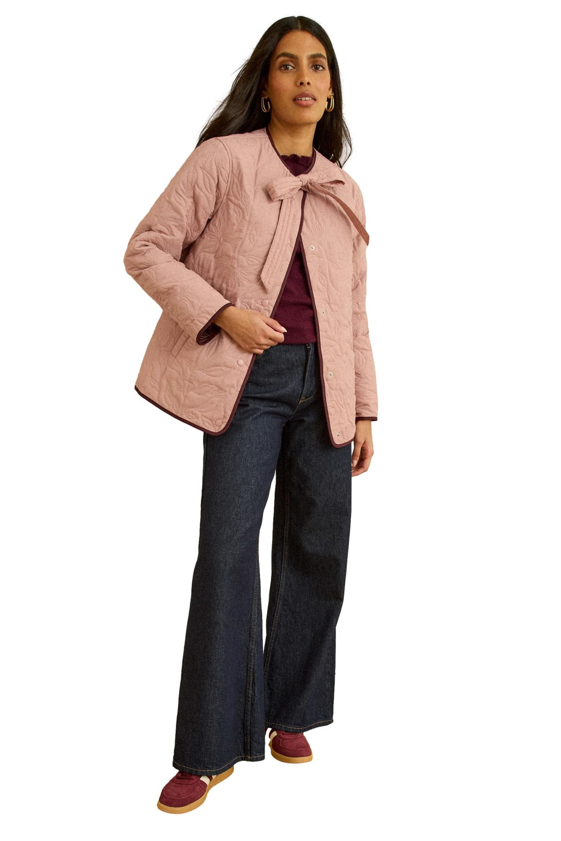 Love & Roses Steppjacke Love & Roses Steppjacke mit Blumenmuster (1-St)