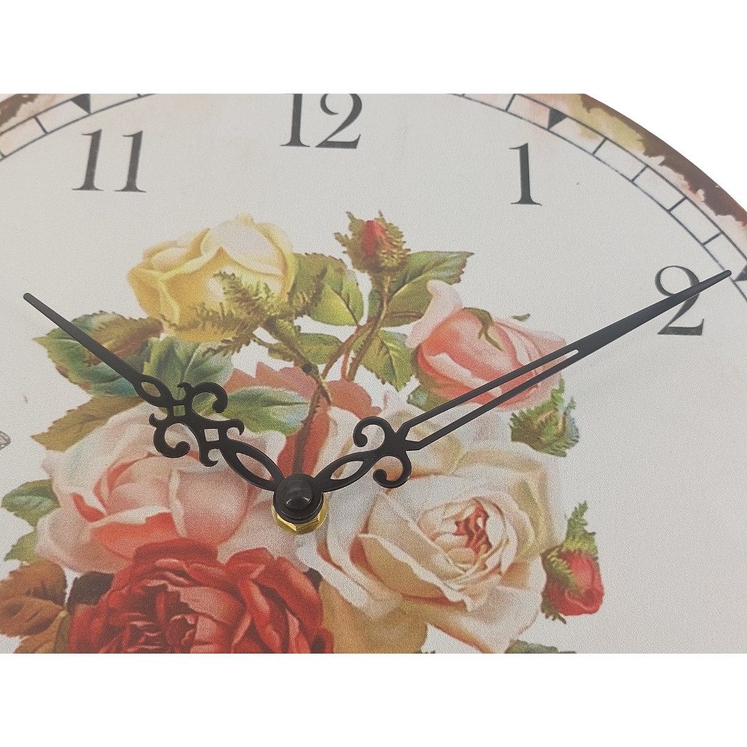 abc HOME Wanduhr, mit Motiv, Rosen, günstig online kaufen
