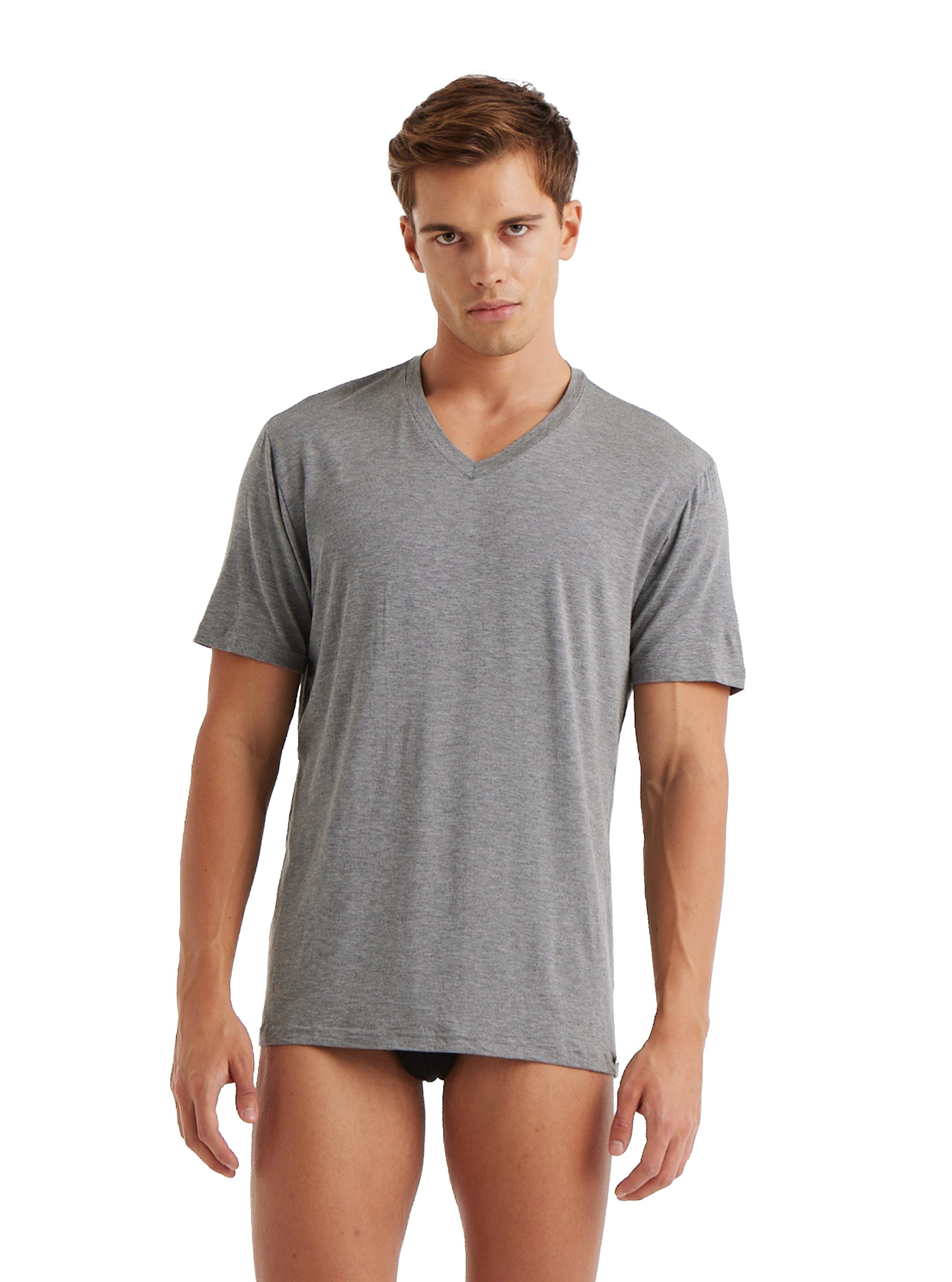 Funktionsunterhemd Herren T-Shirt Silber 9308 - Grau Melange