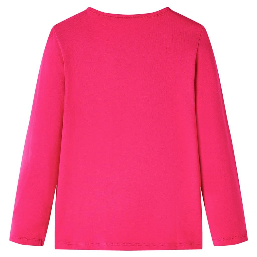 vidaXL Langarmshirt Kinder-Langarmshirt Knallrosa 92