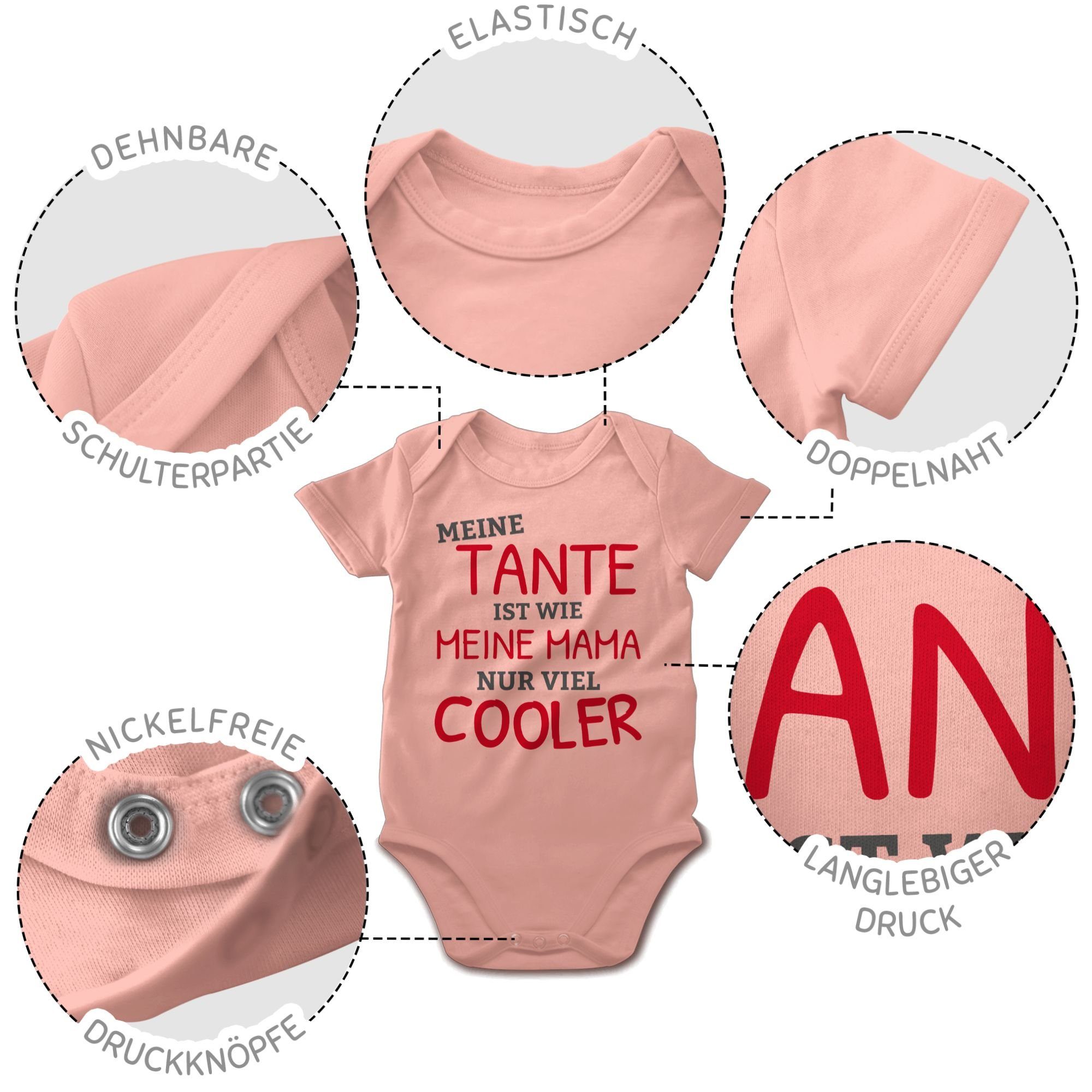 meine nur cooler Shirtracer Shirtbody Tante ist Tante 3 Meine wie Babyrosa Mama