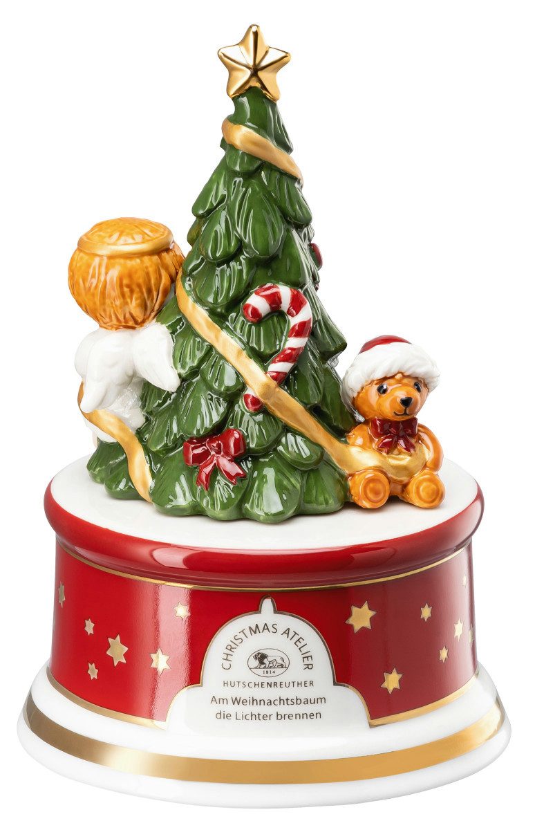 Hutschenreuther Weihnachtsfigur Sammelserie 2023 Am Weihnachtsbaum Spieluhr klein