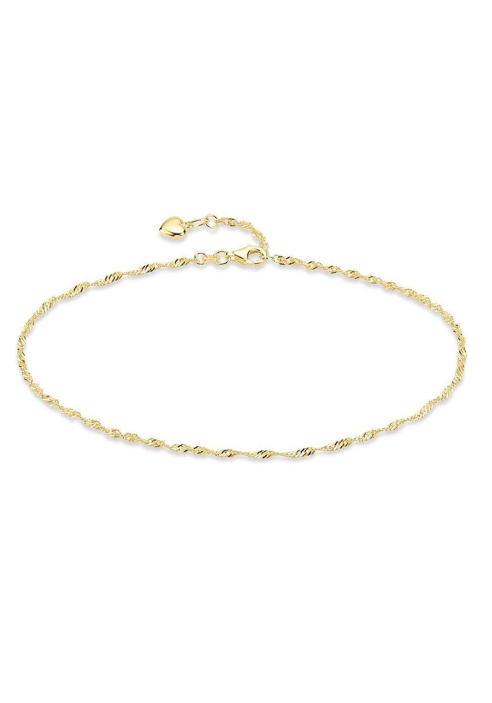 Bruno Banani Fußkette Ювелірні вироби Geschenk Silber 925 Körperschmuck Singapurkette Herz, Made in Germany