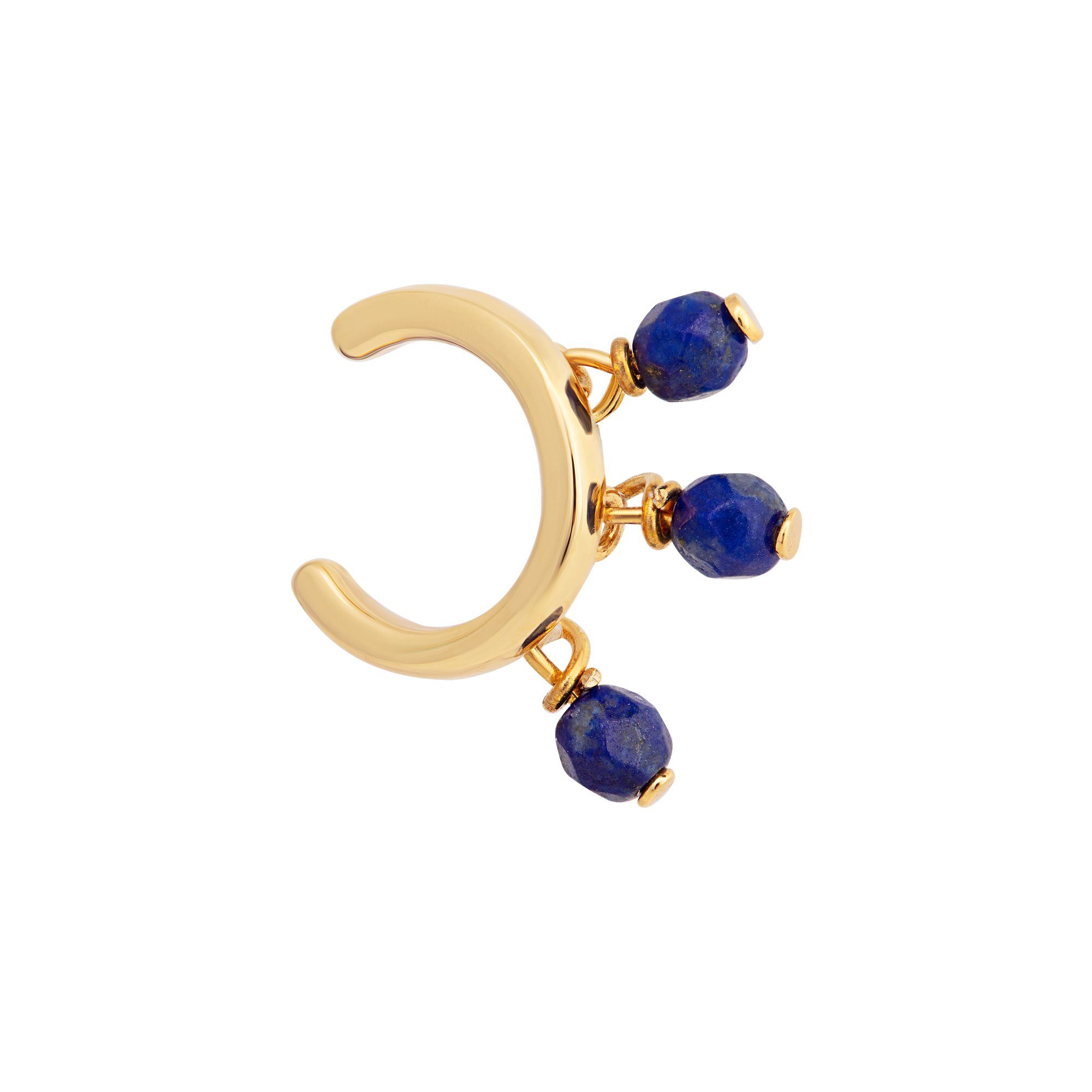 CAÏ Paar Ohrstecker 925 Silber vergoldet Lapislazuli