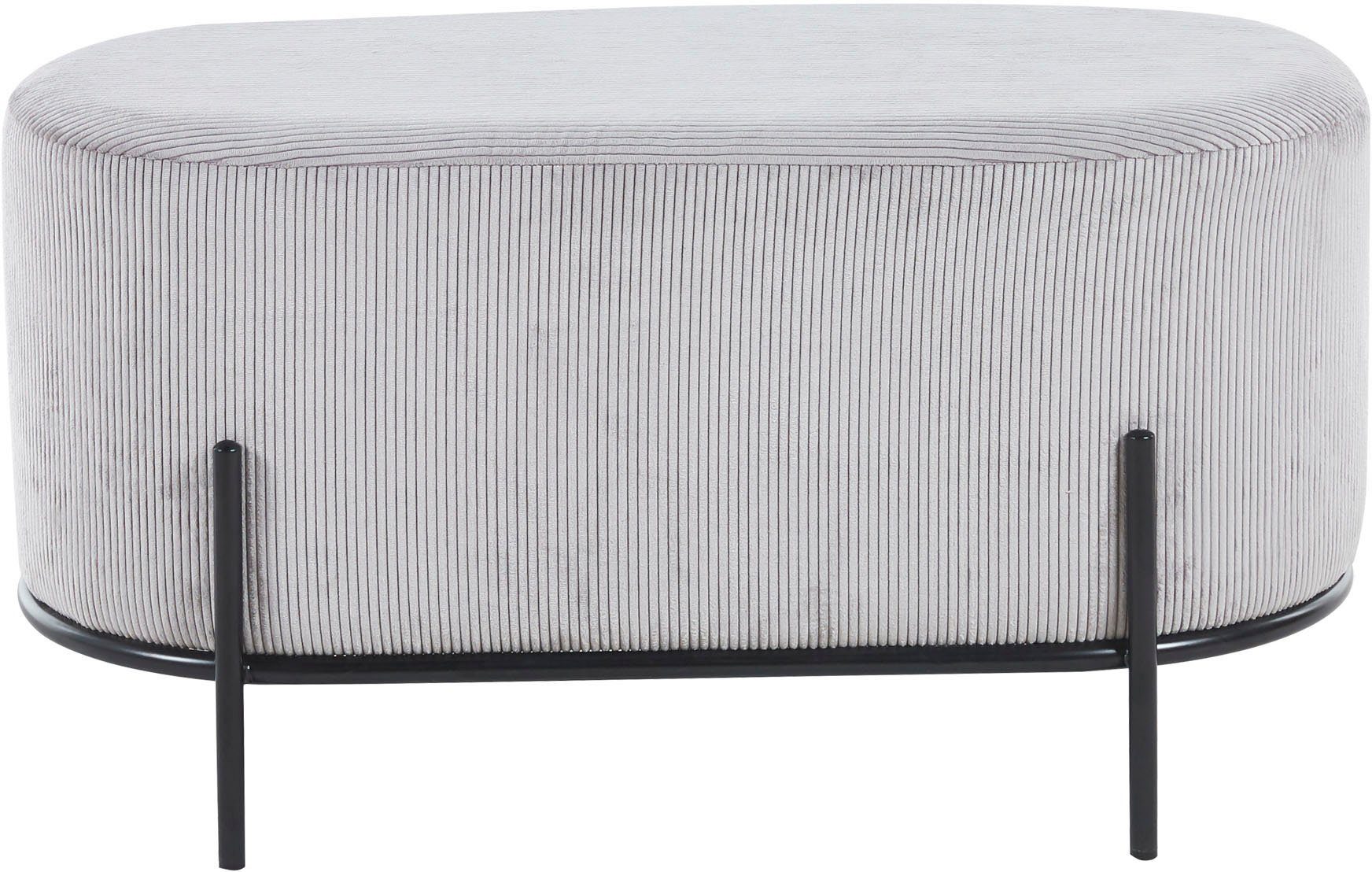 SalesFever Polsterhocker "Komfortabler Polsterhocker", mit Design-Gestell a günstig online kaufen