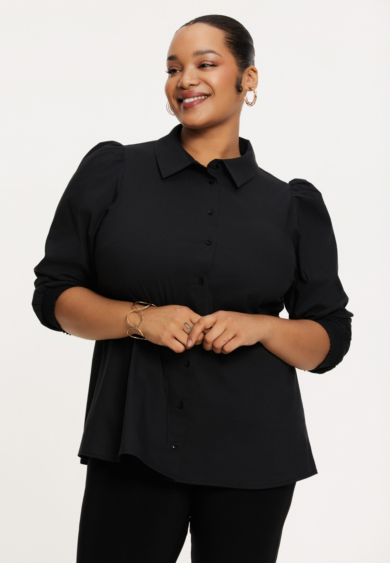 YOEK Blusentop Damen Bluse mit Langarm günstig online kaufen