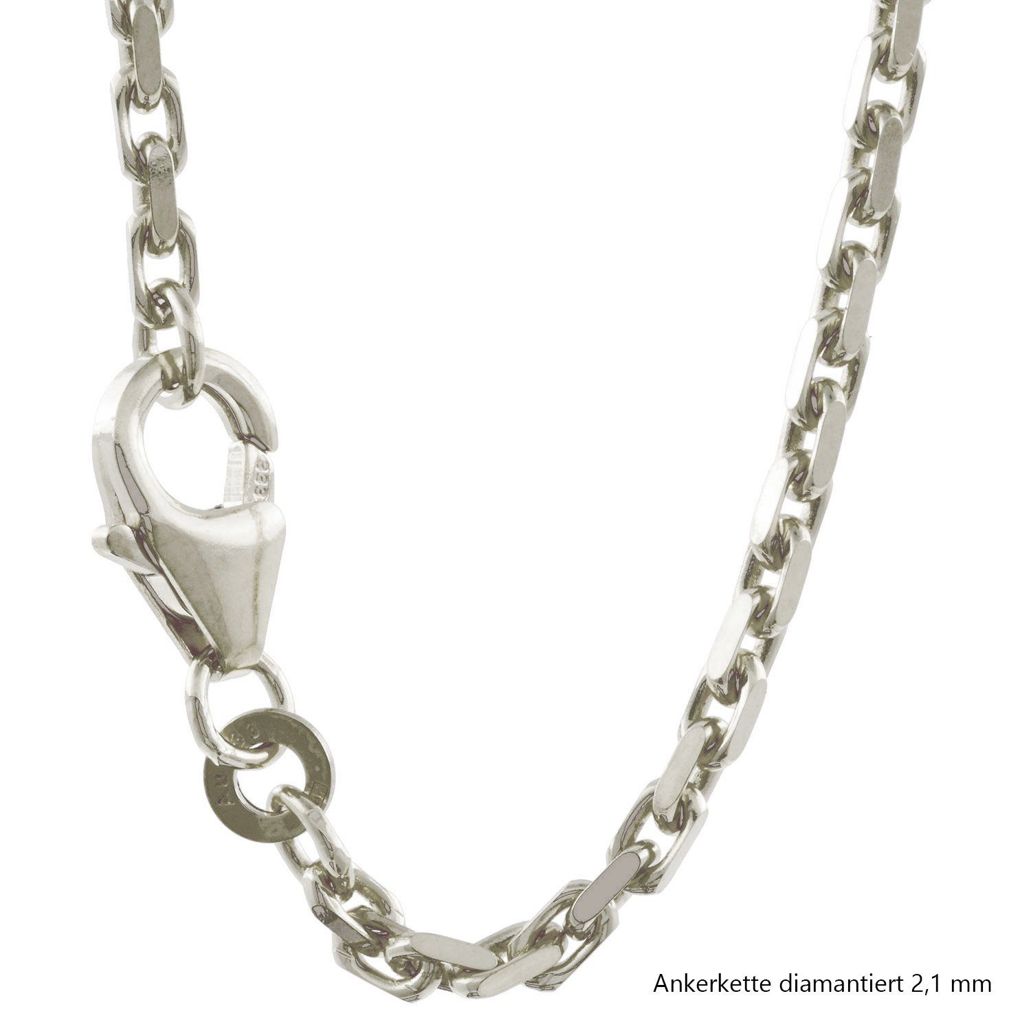 HOPLO Silberkette Ankerkette diamantiert Länge 42cm günstig online kaufen