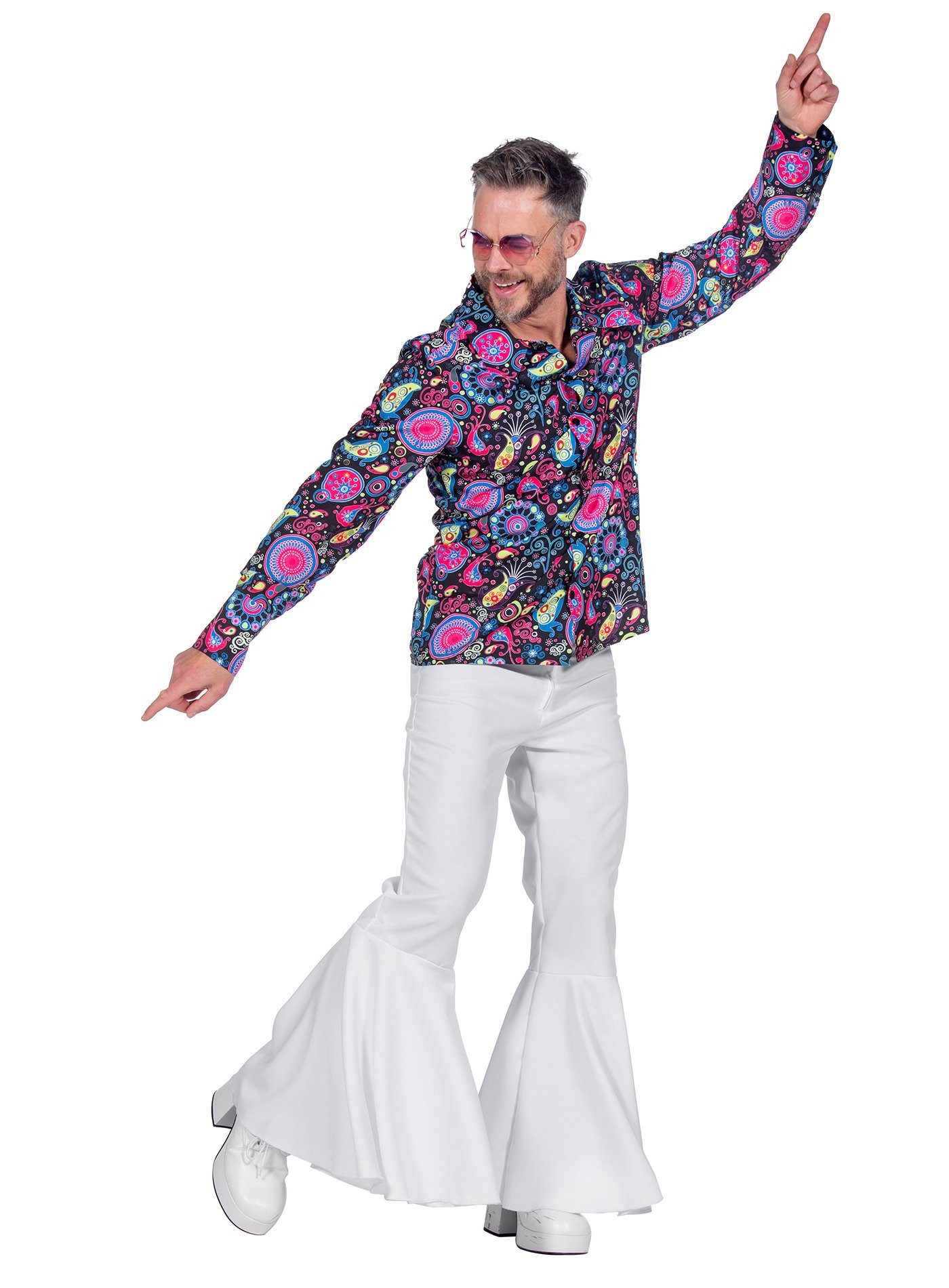 Metamorph T-Shirt 70er Jahre Hemd Plankton Paisley Für Schlager- und Mottop günstig online kaufen