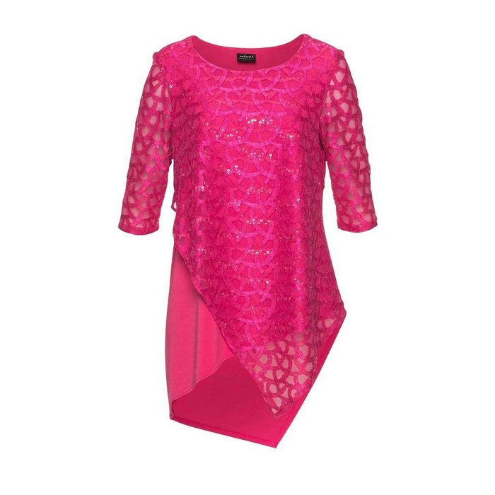 select! By Hermann Lange Shirtbluse Select By Hermann Lange Damen Designer-Tunika mit Pailletten pink