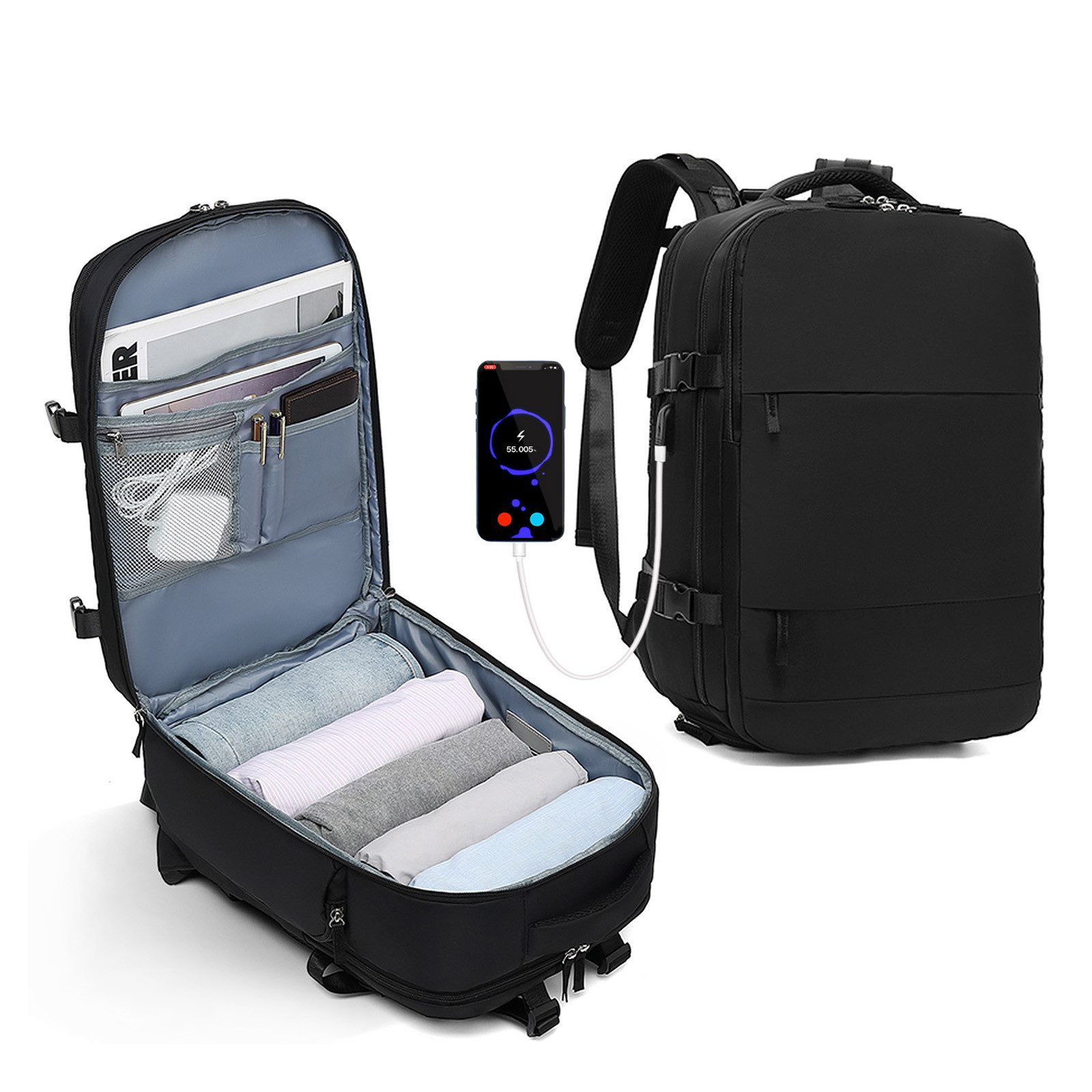 Reiserucksack 22L Groß Handgepäck Rucksack 42x31x17 Reiserucksack Damen Handgepäck