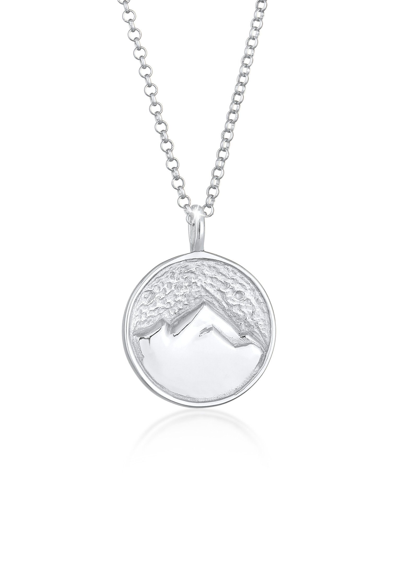 Elli Kette mit Halskette Berge Silber Anhänger 925 Elli Mountain Münze Alpen