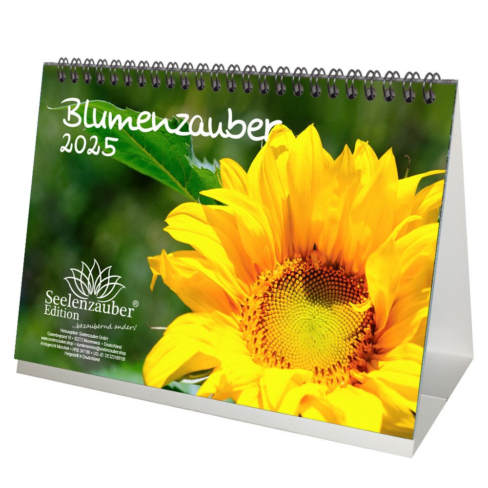 Seelenzauber Tischkalender Blumenzauber DIN A5 Kalender für 2025 Blumen und Blüten