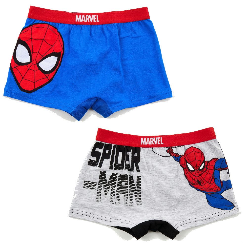 MARVEL Boxershorts Marvel Spiderman Kinder Boxershorts 2er Pack Jungen Gr. 98-128