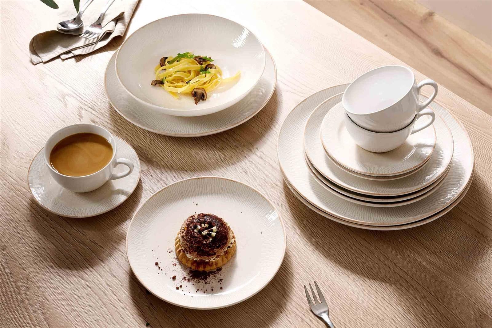 Ritzenhoff & Breker Kaffeeservice Cara Kaffeeservice 18er Set (18-tlg), 6 Personen, Steinzeug