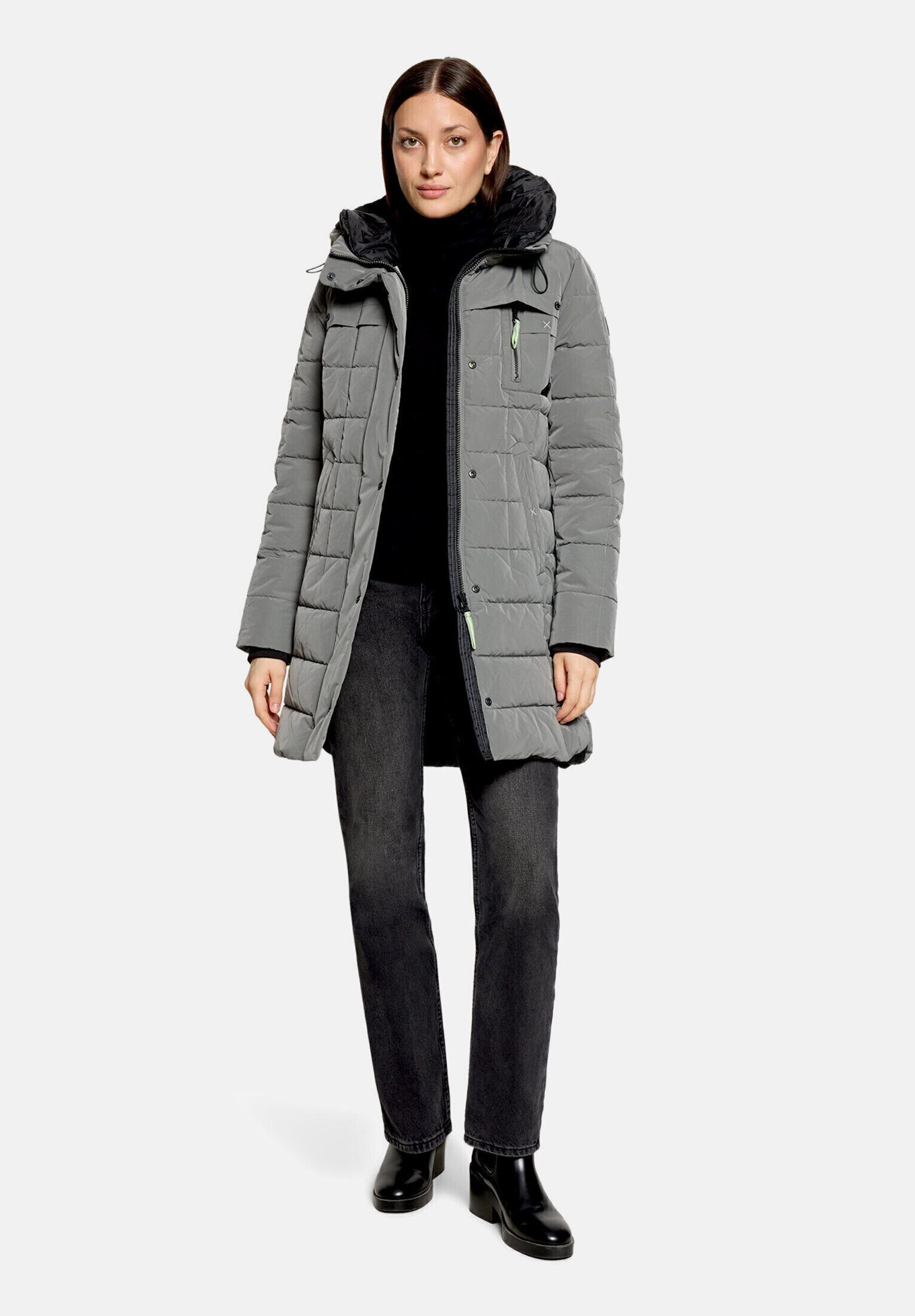 Amber & June Winterjacke Damen mit Kapuze