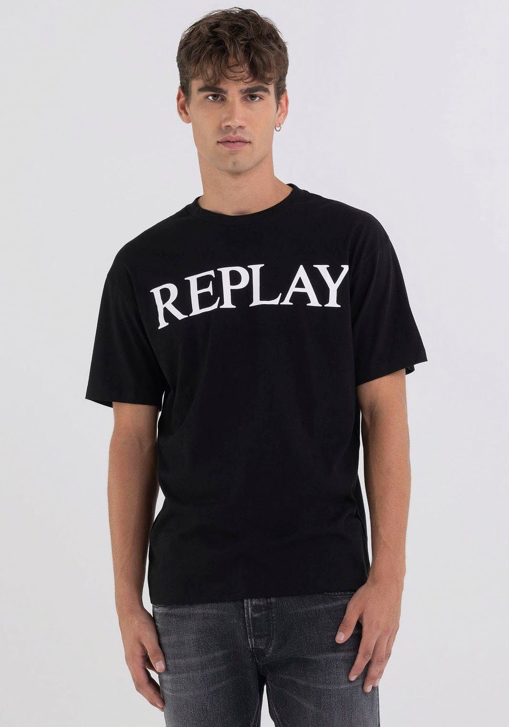 Kreditkarte Replay T-Shirt black