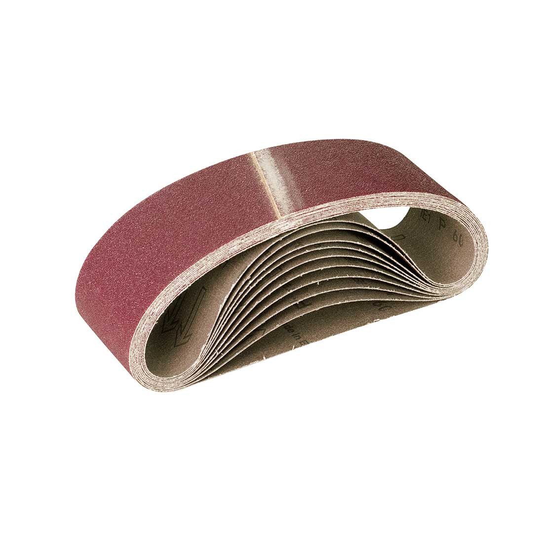 RETOL Schleifpapier 610 x 100 mm Schleifbänder für Handbandschleifer, Normalkorund, 10 Stk., K100