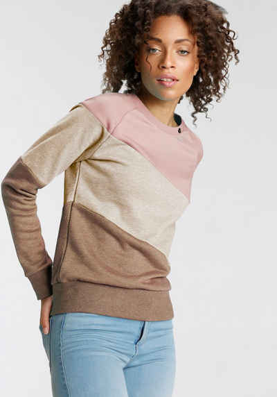 Ragwear Sweater JOHANKA BLOCK Crew Neck im Color-Blocking Design