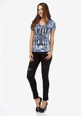 Cipo & Baxx Slim-fit-Jeans mit doppeltem Bund in Skinny Fit