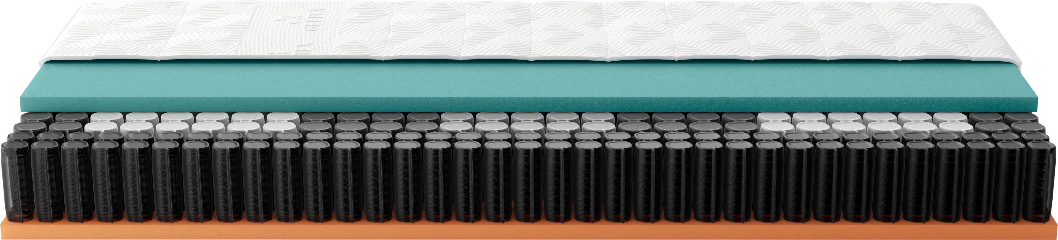 Taschenfederkernmatratze GELTEX Quantum Pure Plus 220TFK, Matratze 90x200, 140x200 cm und mehr, Schlaraffia, 22 cm hoch, beids. GELTEX®Next-Auflage, ergonomisch, langlebige Qual. (RG 43)