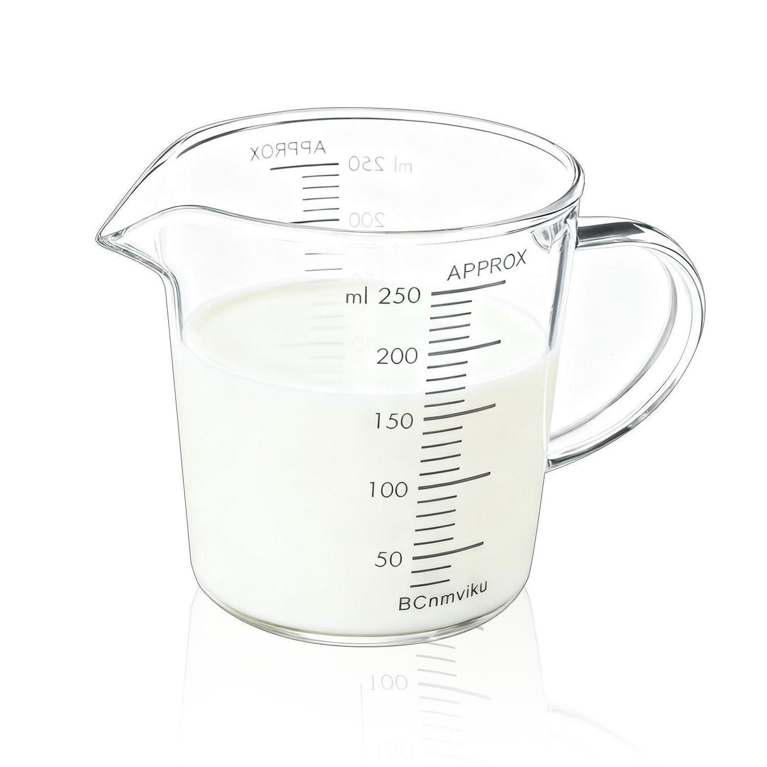 LuxusKollektion Messbecher Messbecher Glas 250ml Borosilikat hitzebeständig, Glas