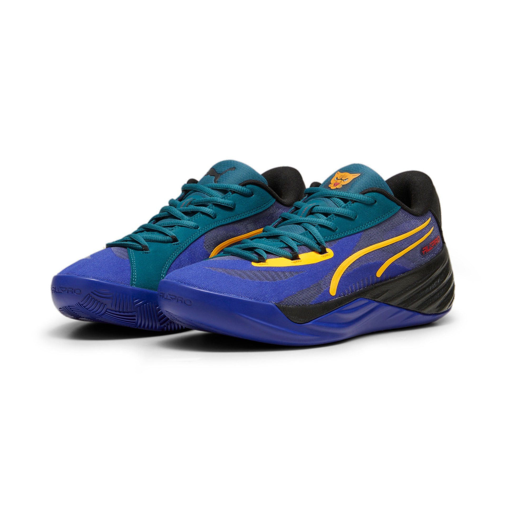 PUMA Hallen-Indoorschuhe All-Pro Nitro Crowd Craze blau/bunt Herren Badmintonschuh