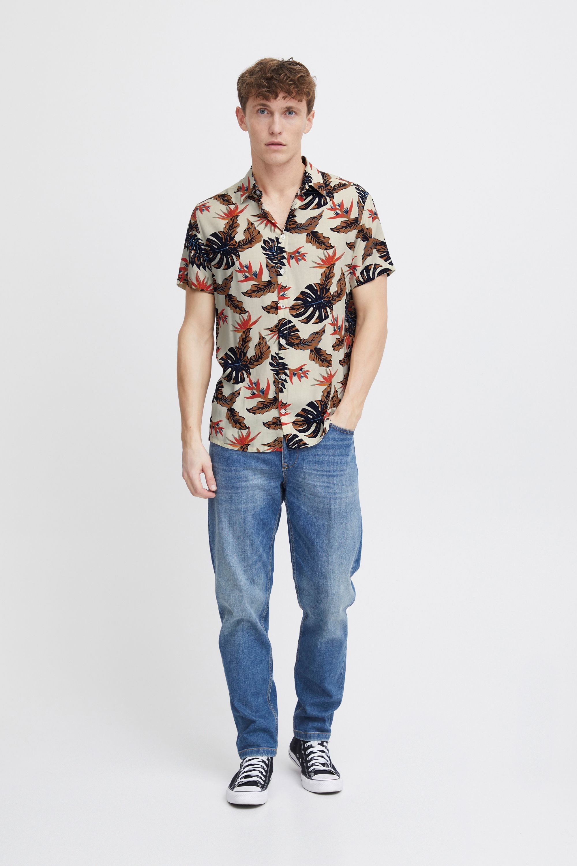 Blend Hawaiihemd BHGawai Stilvolles Hemd mit kurzen Ärmeln