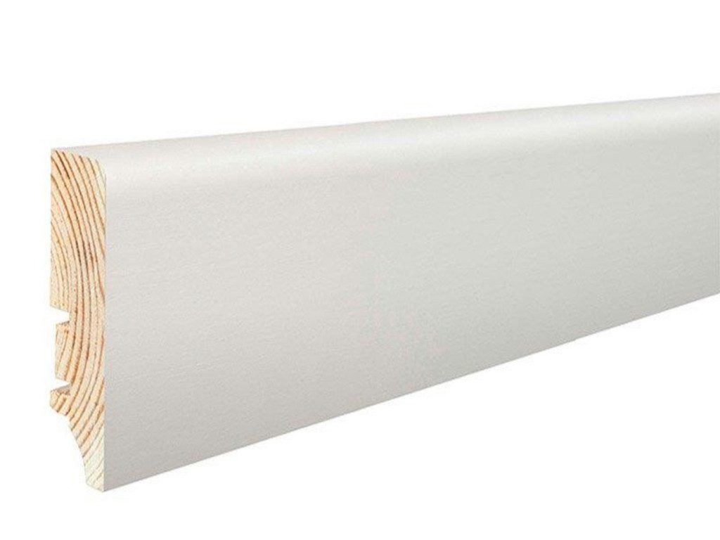 Barlinek Sockelleiste Barlinek Sockelleiste Weiß 60×16 mm 2.2 m, L: 220 cm, H: 6 cm, 1-St.
