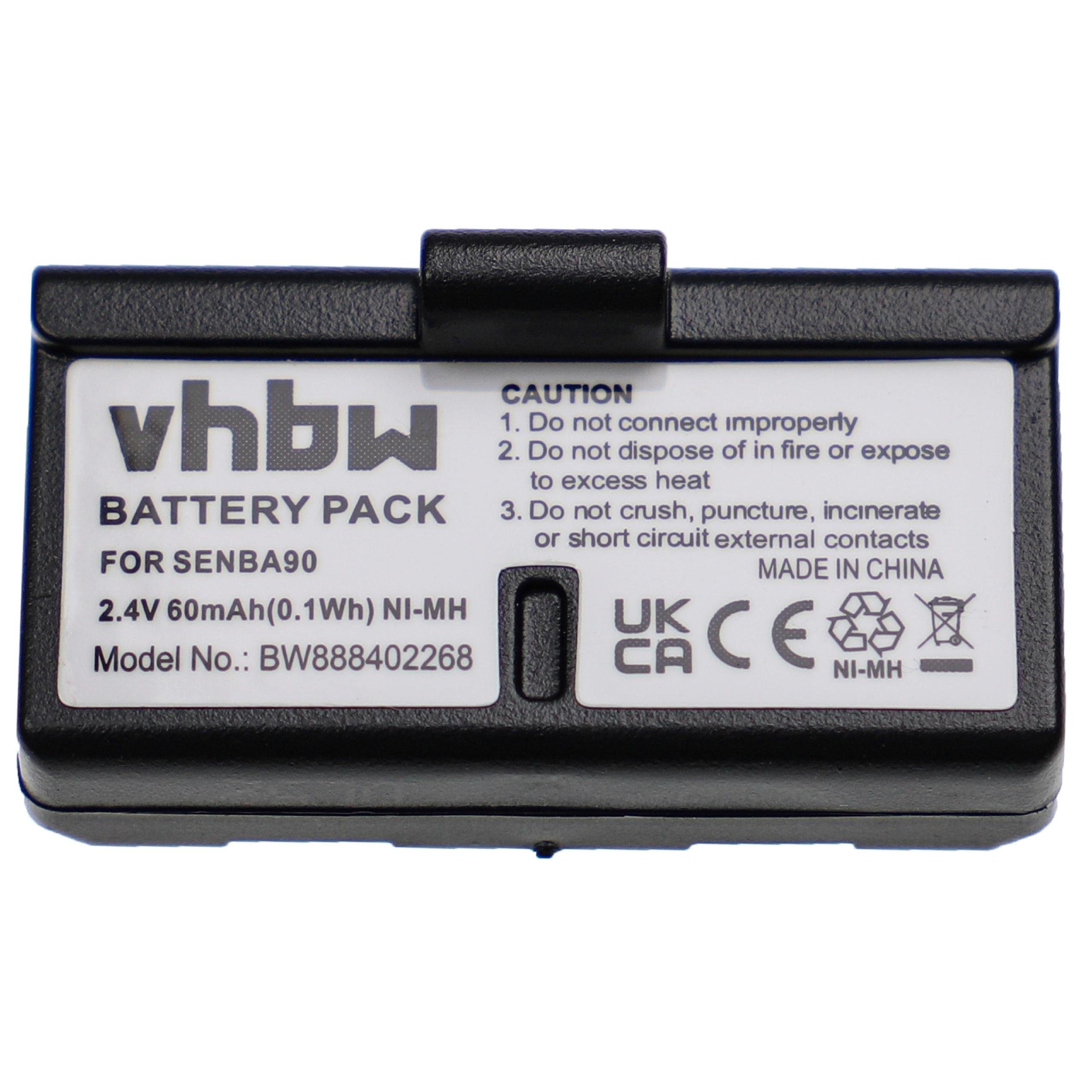 passend für Sennheiser Set 180, SET 200, SET 100 J Kopfhörer (60 mAh, Akku