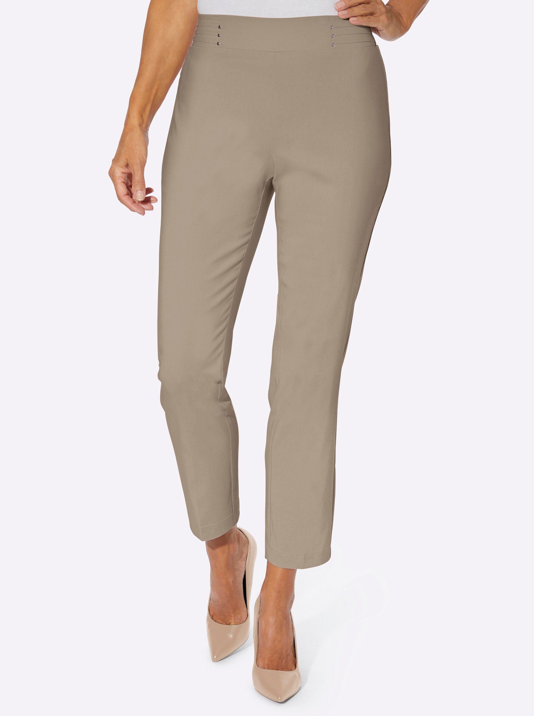 Sieh an! Jerseyhose Innenbeinlänge ca. 71 cm beige