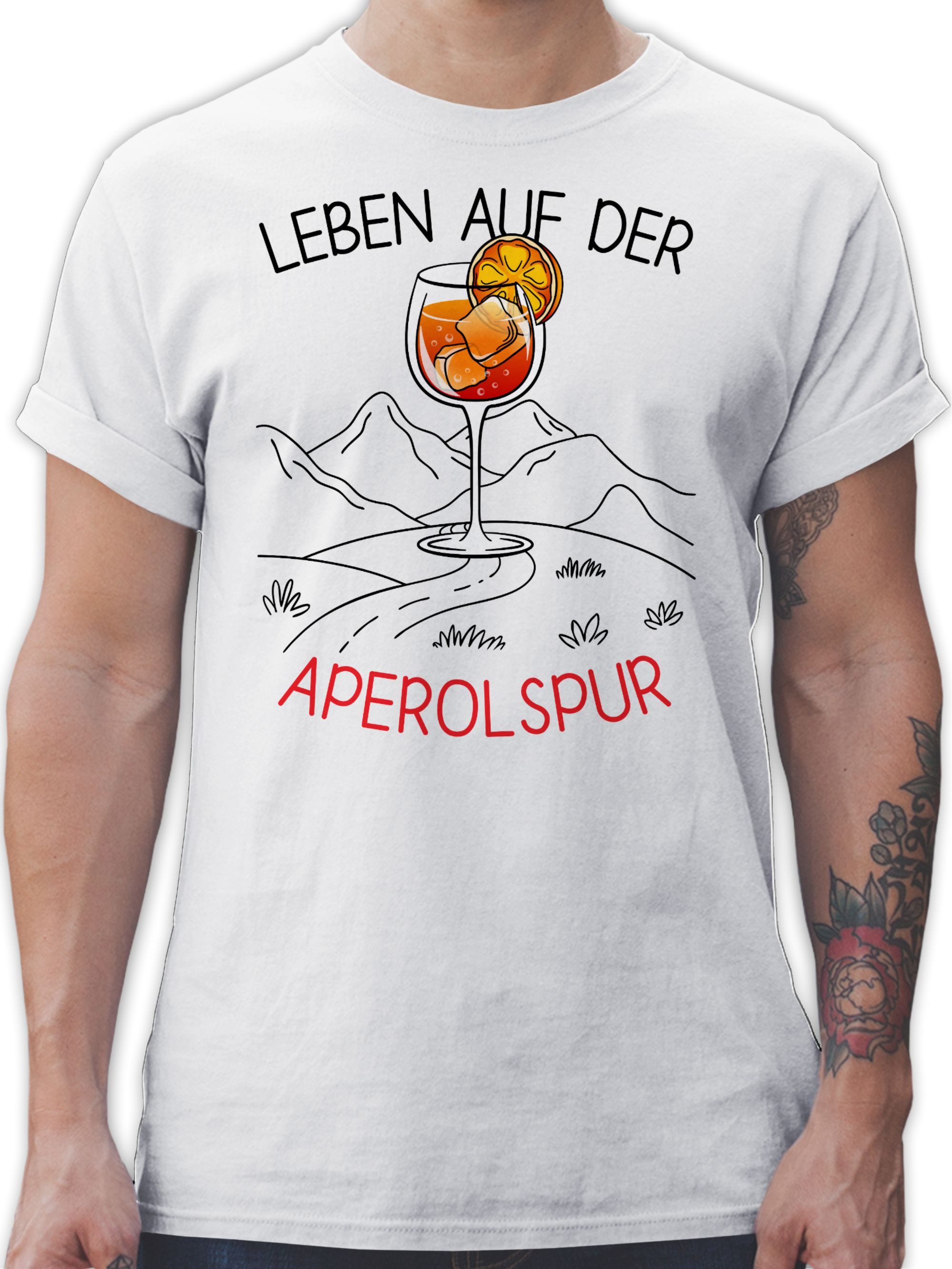 Shirtracer T-Shirt Leben auf der Aperolspur, Aperolaf, Aperol Geschenk Part günstig online kaufen