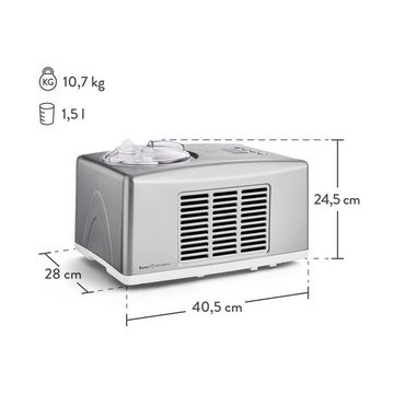Springlane Eismaschine Eismaschine Emma 1,5L mit selbstkühlendem Kompressor 150W, 150,00 W