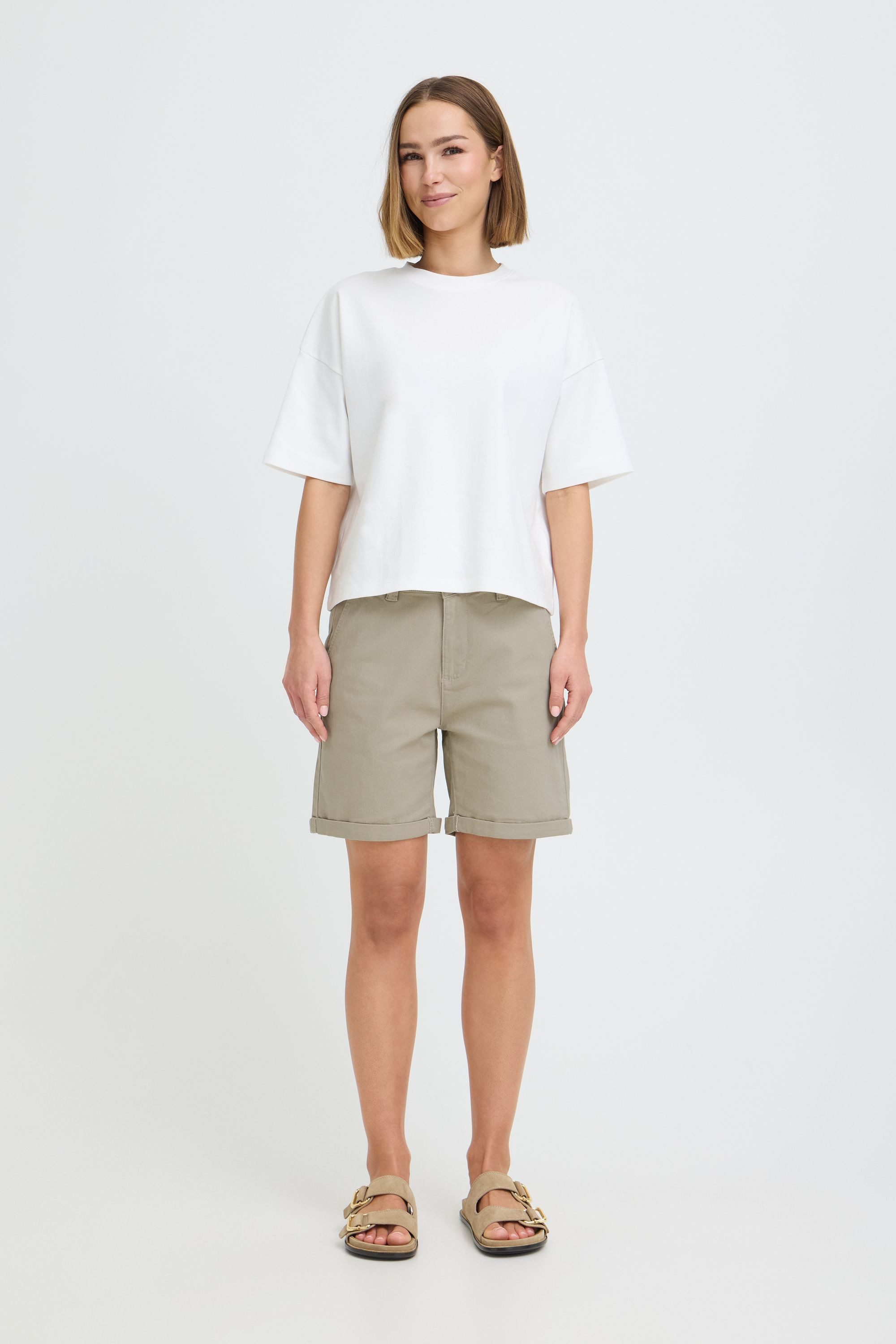OXMO Chinoshorts OXKvita Turn-Up Shorts