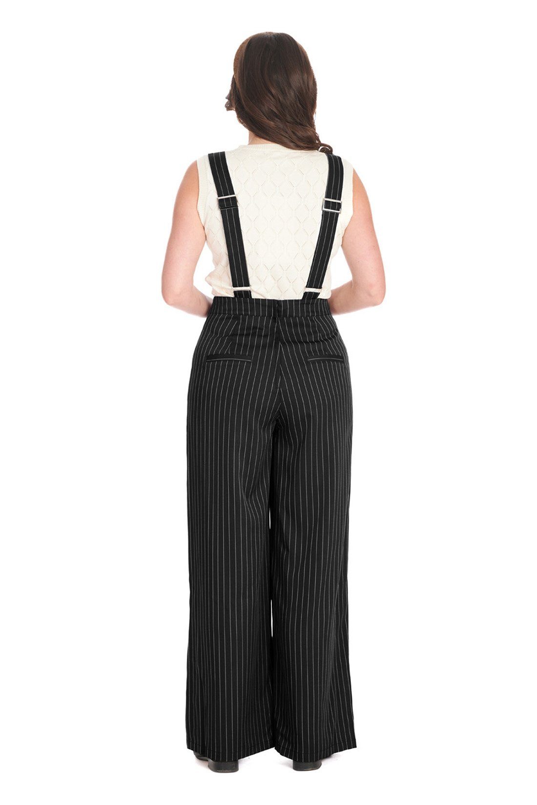 Banned Latzhose Stripe Sail Retro Vintage Nadelstreifen Dungaree günstig online kaufen
