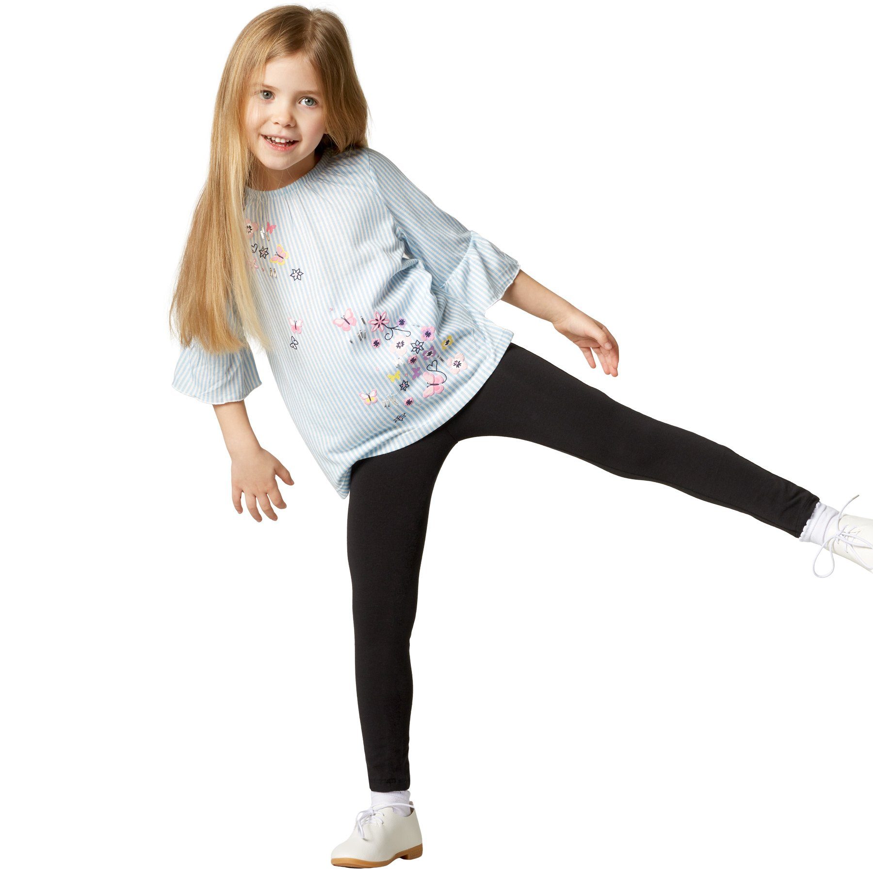 dressforfun Leggings Enghose, Für viele Outfits & Auftritte, Einfarbige Leggings für (Stretchhose, Konfektionsgröße 140 (10-12 Jahre) in schwarz) Dehnbares und strapazierfähiges Material, Elastischer Gummibund