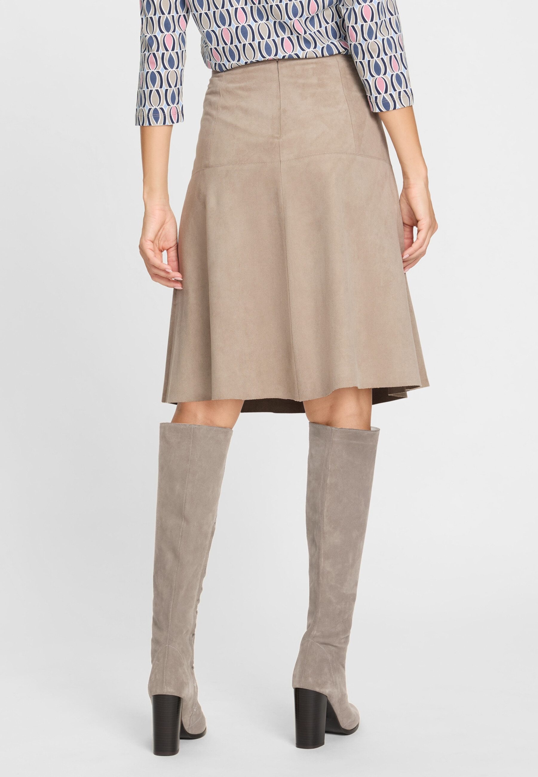 Olsen A-Linien-Rock in Wildleder-Optik günstig online kaufen