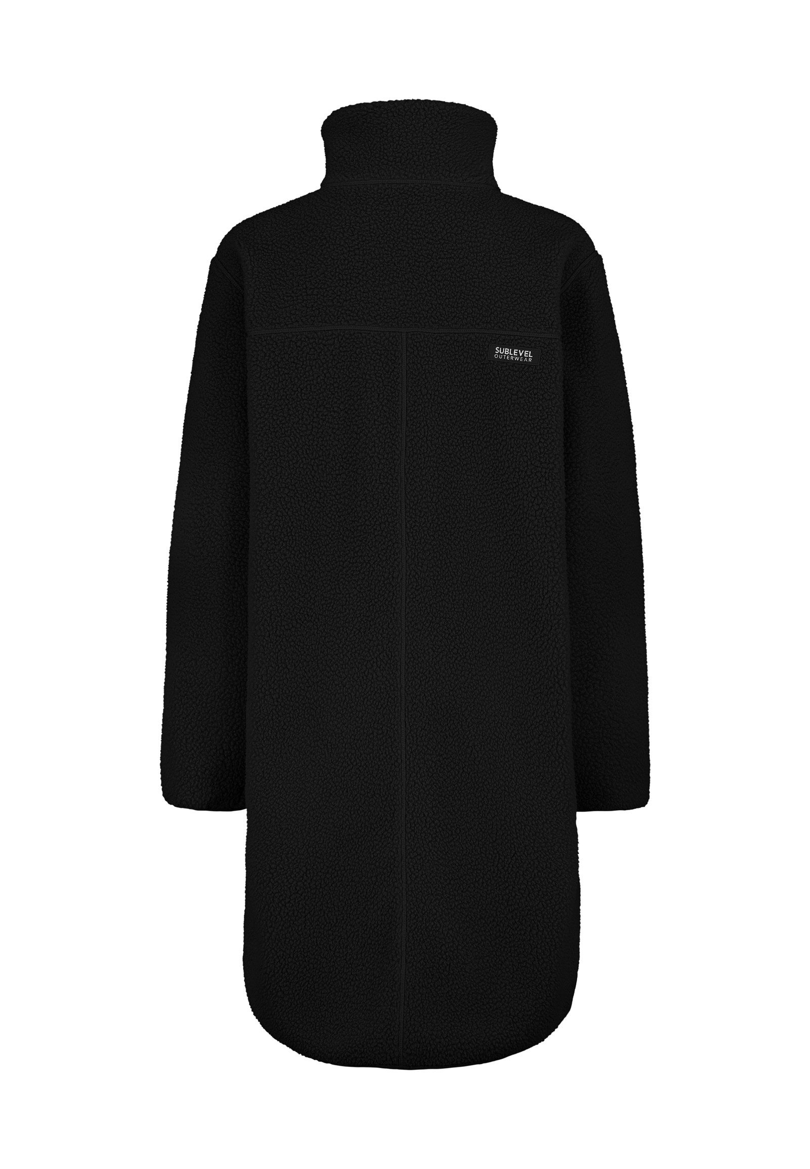 SUBLEVEL Fleecejacke Damen Fleecemantel lang mit Brusttasche Fleecemantel m günstig online kaufen