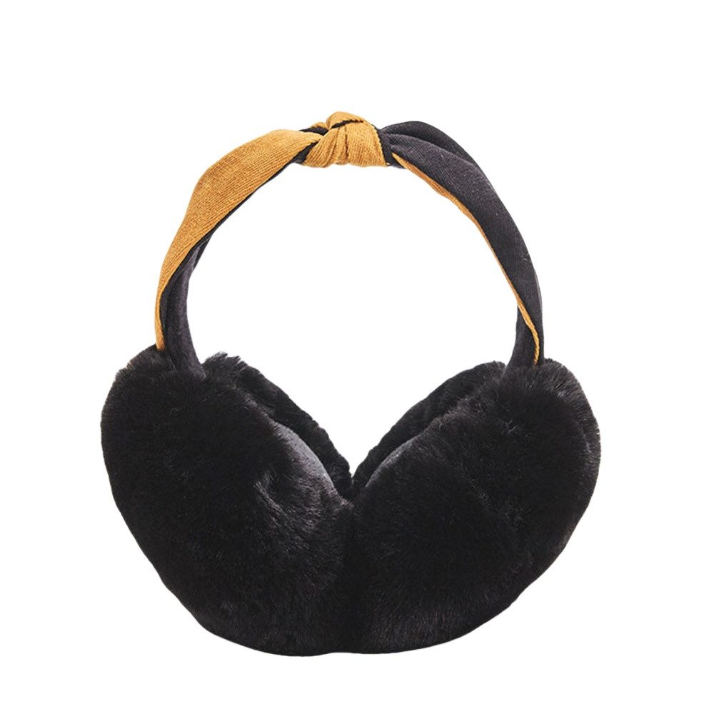 Cachito Ohrenwärmer Damen Faltbare Plüsch Ohrenwärmer, Kälteschutz Warme Ohrenschützer Winter Mädchen Ohrschützer mit Bogenknoten, Winddicht Ear Muffs