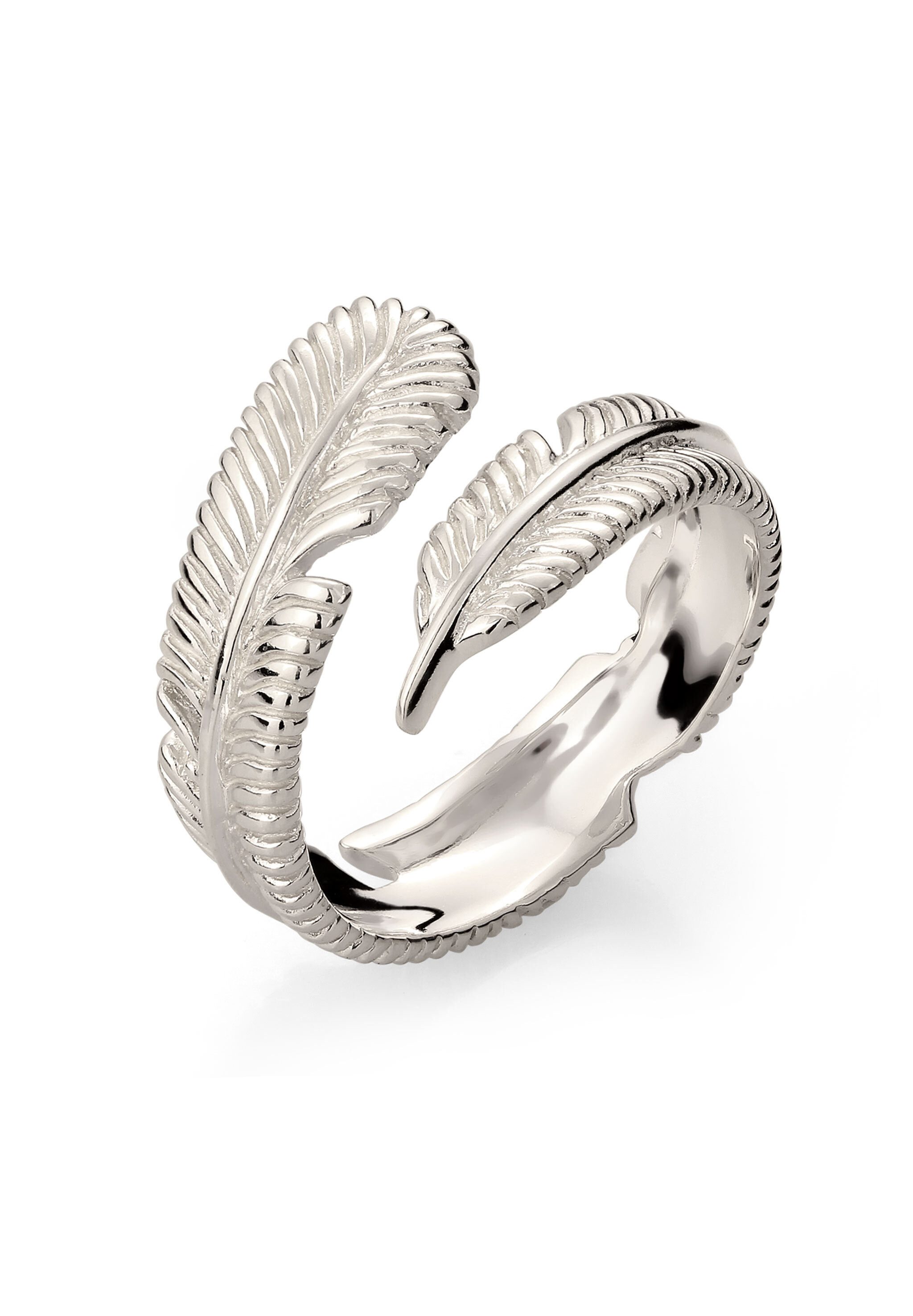 Silberring Feder Boho Look 925 Sterling Silber