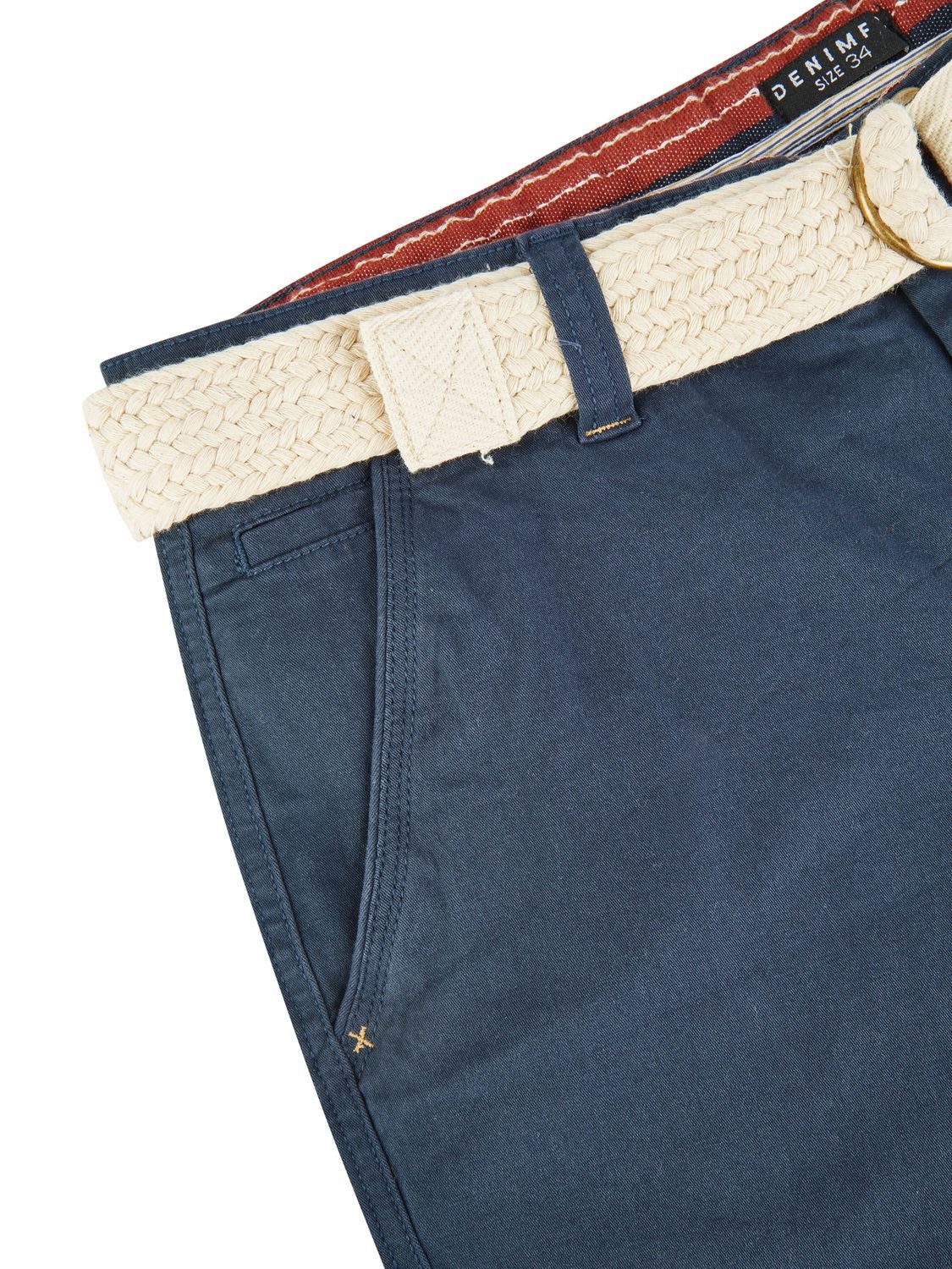 DENIMFY Chinoshorts Herren Chino Shorts DFLio Regular Fit Bermudashorts mit Gürtel