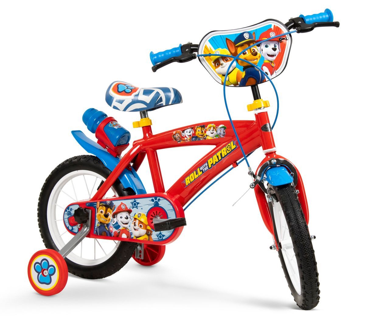 Toimsa Bikes Kinderfahrrad 14 Zoll Kinder Jungen Fahrrad Rad Bike Paw Patrol Blau Rot Toimsa, 1 Gang, Stützräder, Trinkflasche