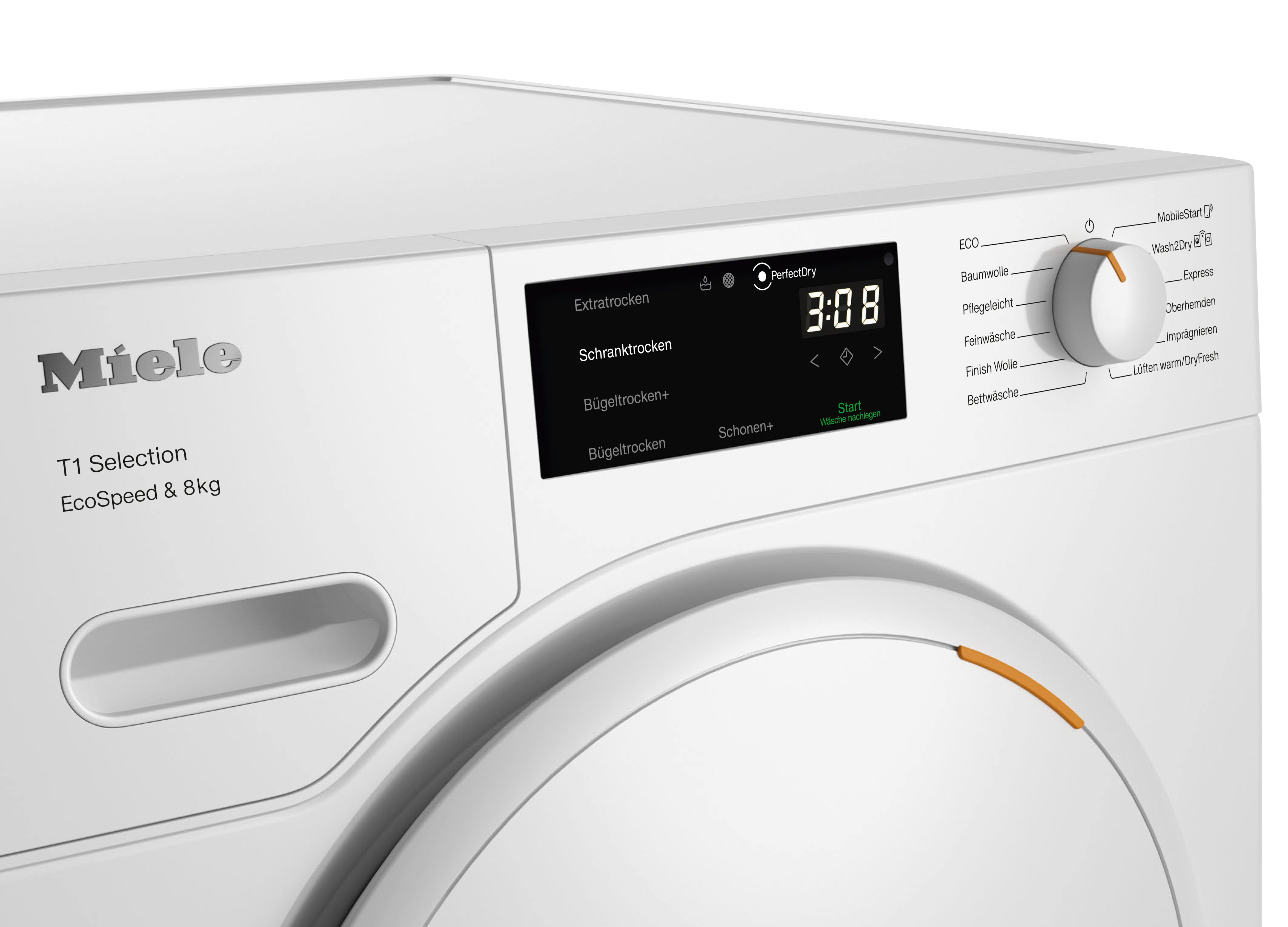 Miele Wärmepumpentrockner TSB643WP EcoSpeed&8kg, Getestet auf 20 Jahre perfekte Wäschepflege, 25 Jahre Motorgarantie