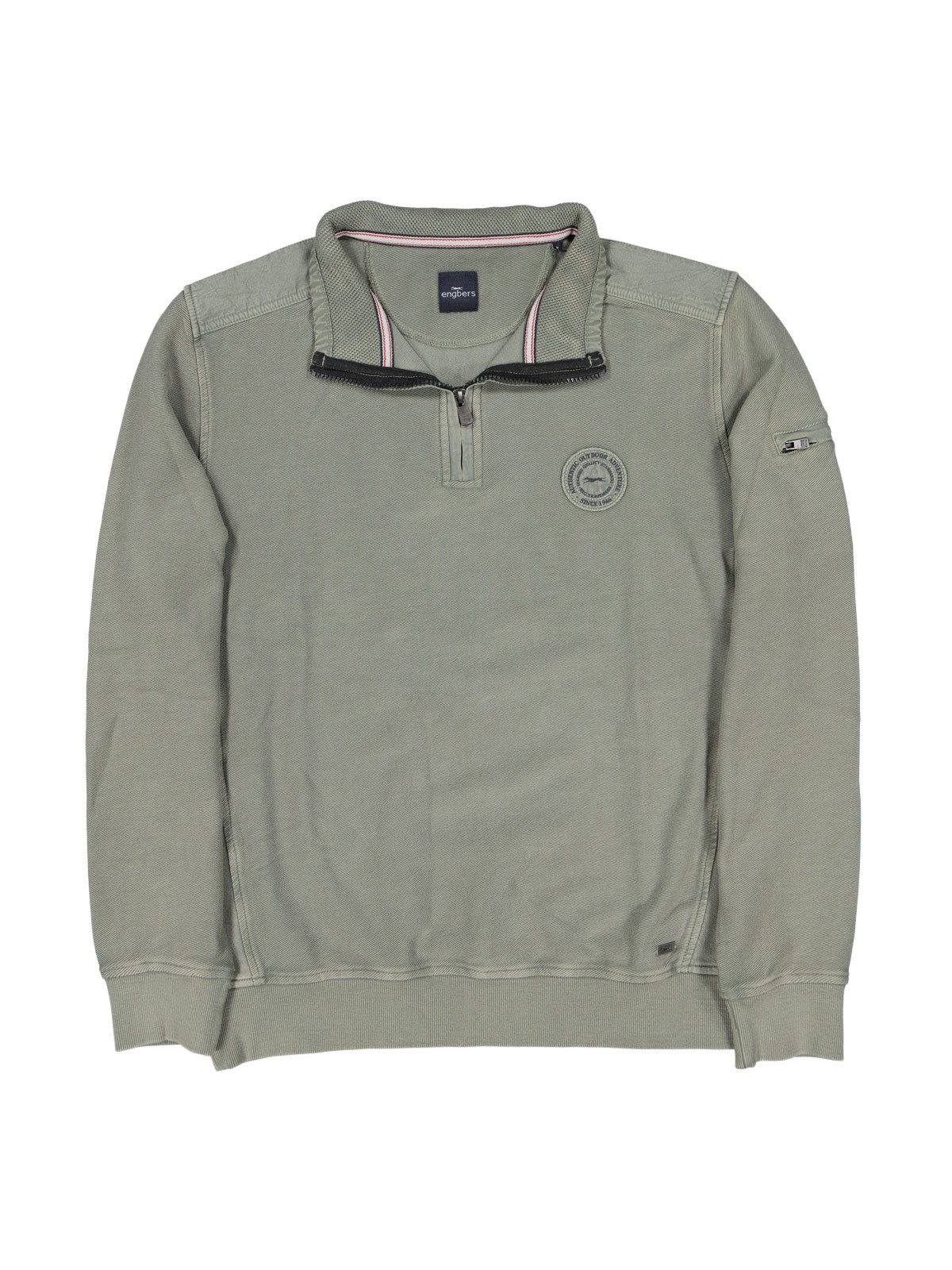 Engbers Sweatshirt Herren Sweatshirt mit Stehkragen, Dunkelgruen