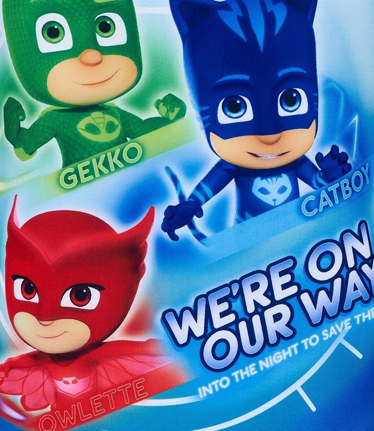 PJ Masks Schwimmanzug PJ MASK Kinder Schwimm T-SHIRT BADESHIRT Sonnenschutzfaktor UV 50+ Swimshirt Oberteil zum Baden Jungen + Mädchen Gr. 98 104 116 128
