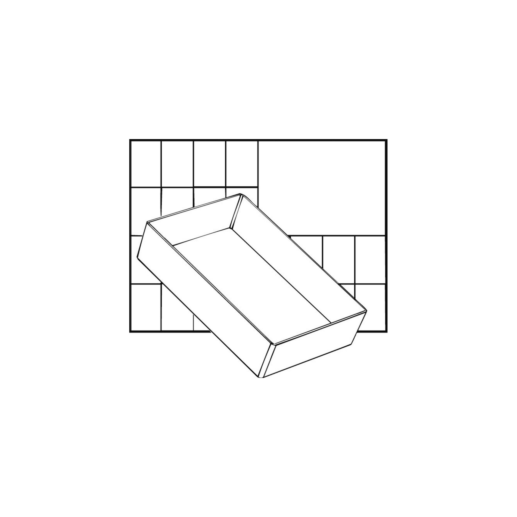 raaco Schwerlastregal raaco A6 1 Facheinsatz einzeln 47x109x157 mm