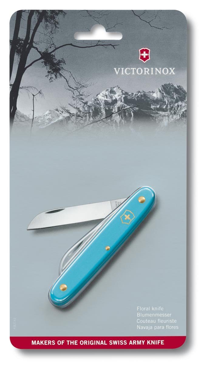 Blumenmesser, hellblau, Taschenmesser Blister Victorinox