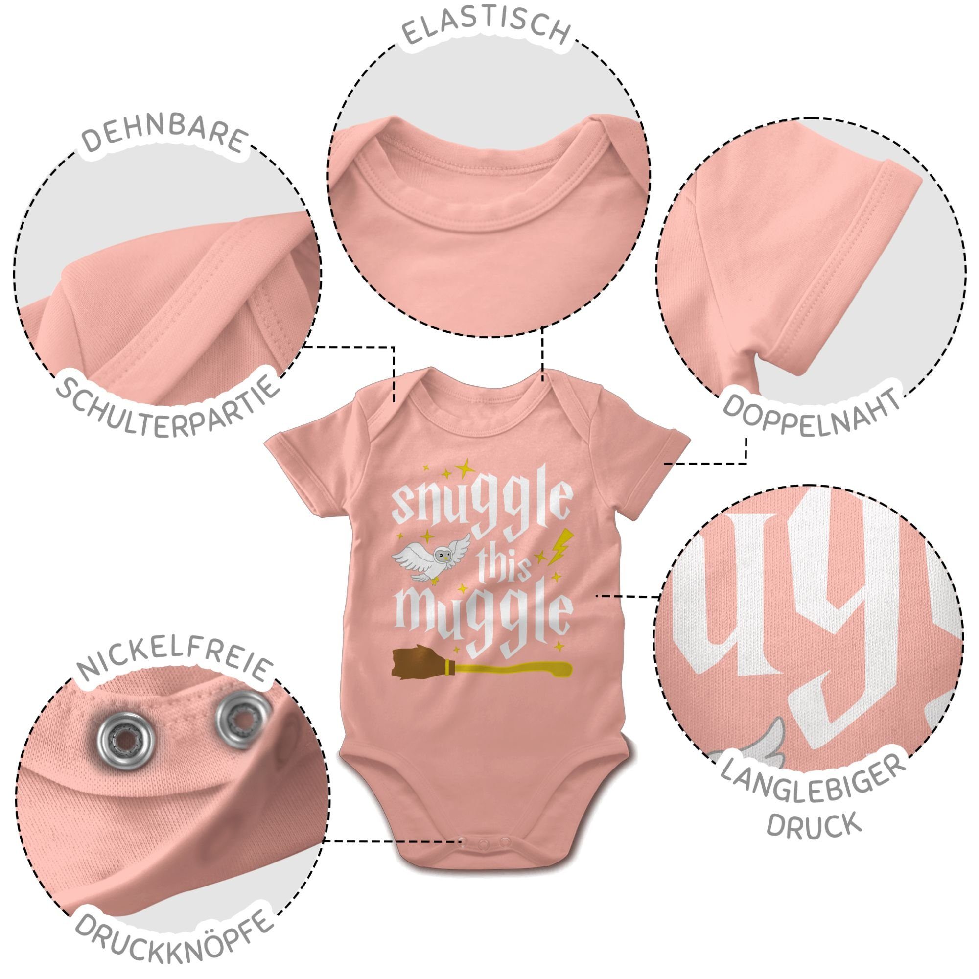 Shirtracer Shirtbody Snuggle This Muggle Harry Strampler Baby Mädchen & Junge – Bild 5 von 5