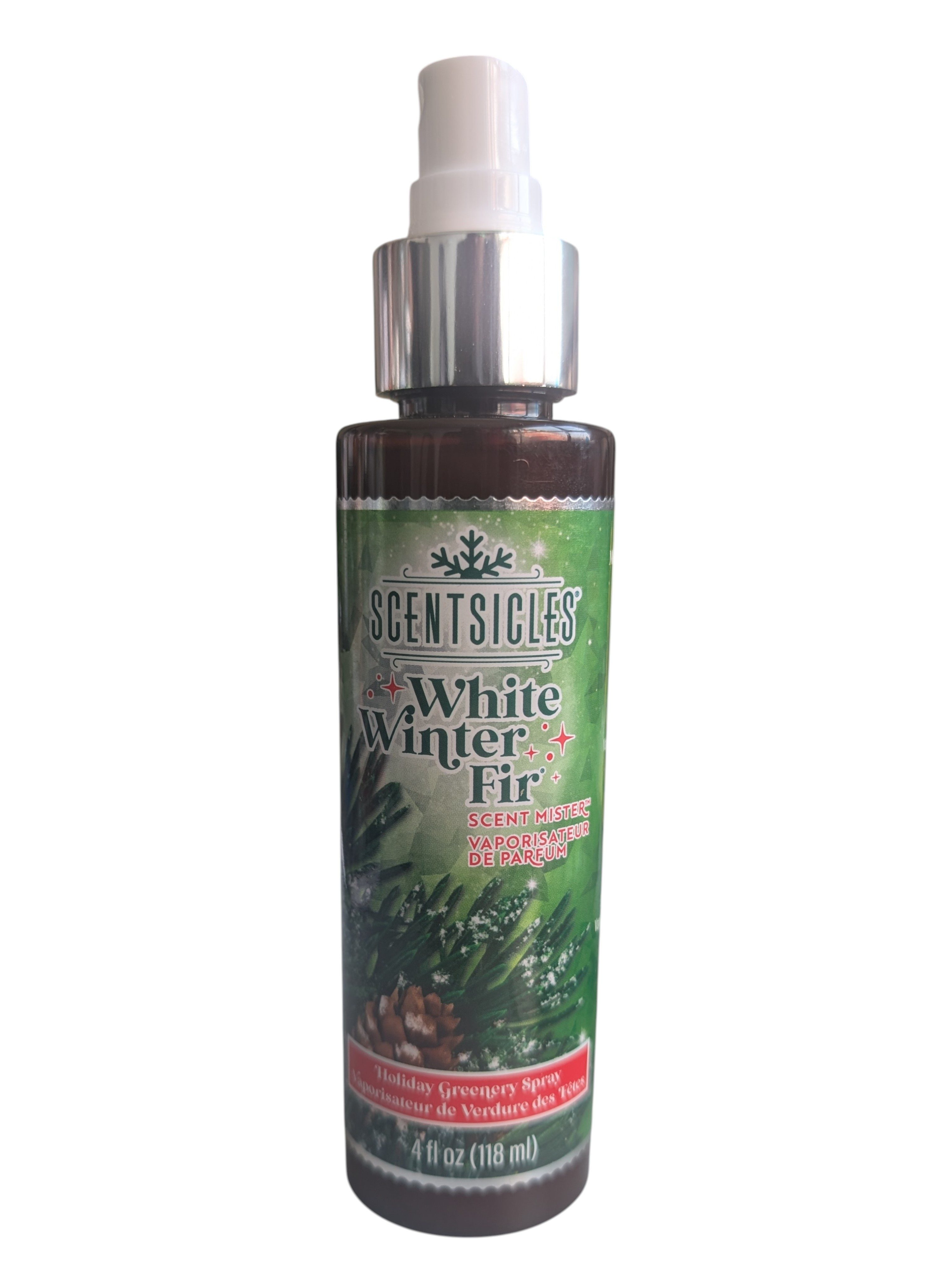 Scentsicles Raumduft Scentsicles „White Winter Fir“ – Weihnachtsduft-Raumspray 118ml Tannen (kein Set), zum Sprühen auf Kränze oder Bäume
