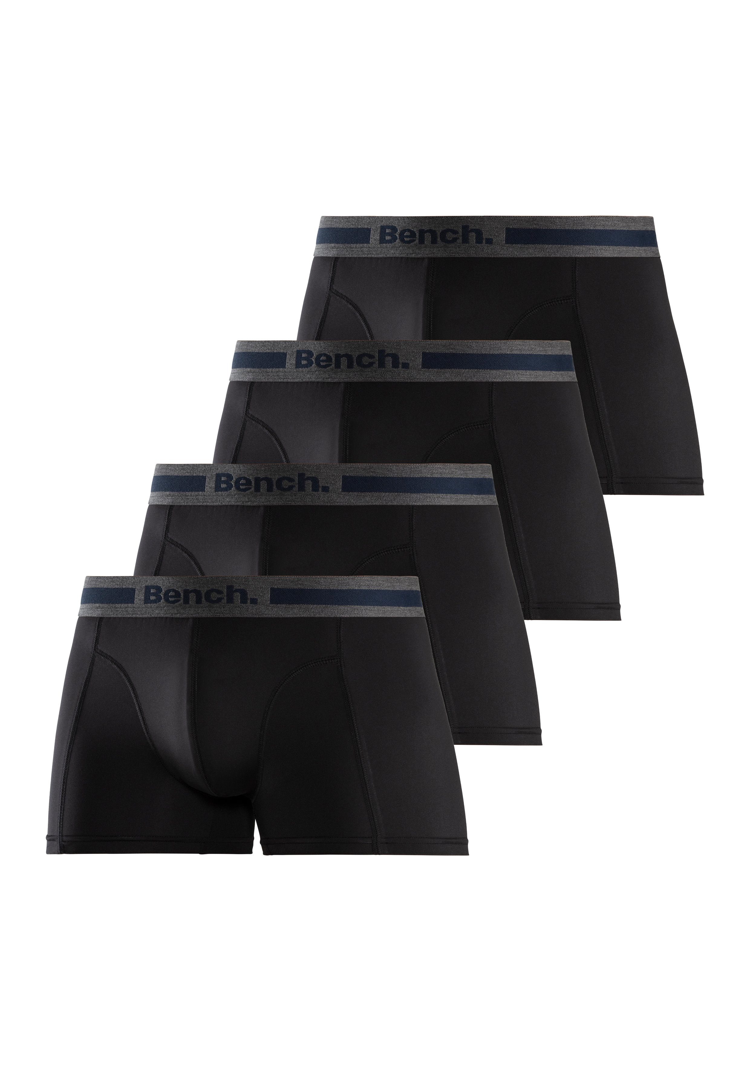 Bench. Boxer Boxershorts für Herren (Packung, 4-St) Unterhosen mit Overlock-Nähten vorn – Bild 2 von 5